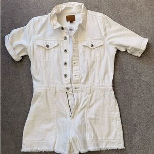 AE White Denim Romper